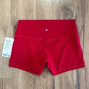 NWT Lululemon Align High Rise Shorts 4" In Dark Red Size 14